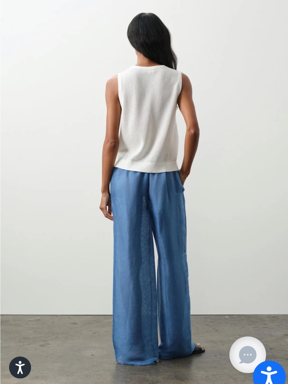 Naked Cashmere - Adara Linen Silk Pant - Mediterranean Blue